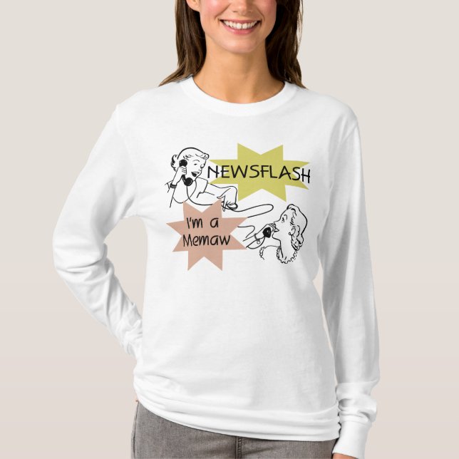 Newsflash eu sou camiseta e presentes de um Memaw (Frente)