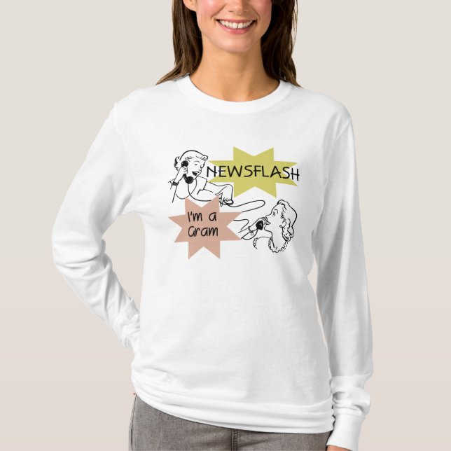 Newsflash eu sou t-shirt e presentes de um grama (Frente)