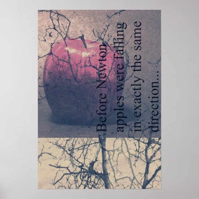 Newton e poster de maçã (Frente)