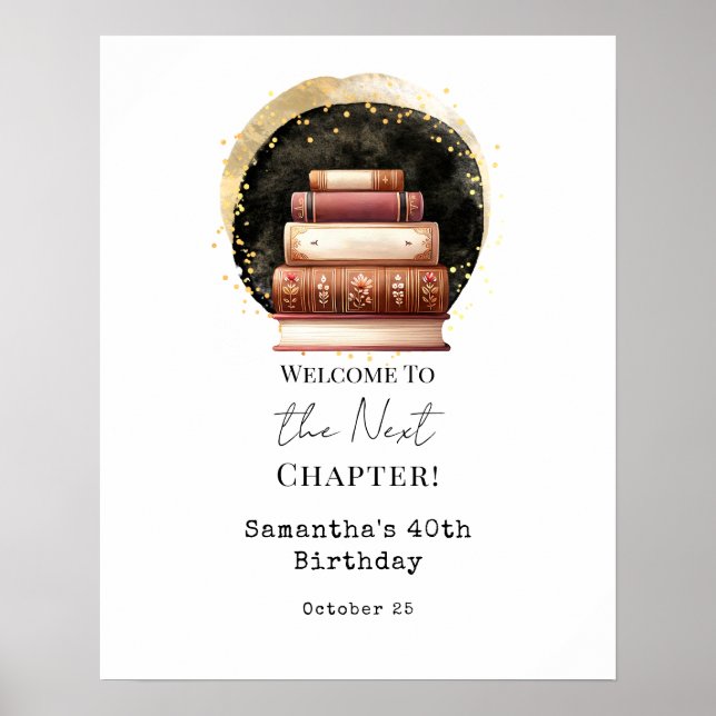 Next Chapter 40th Birthday Signature Poster (Frente)