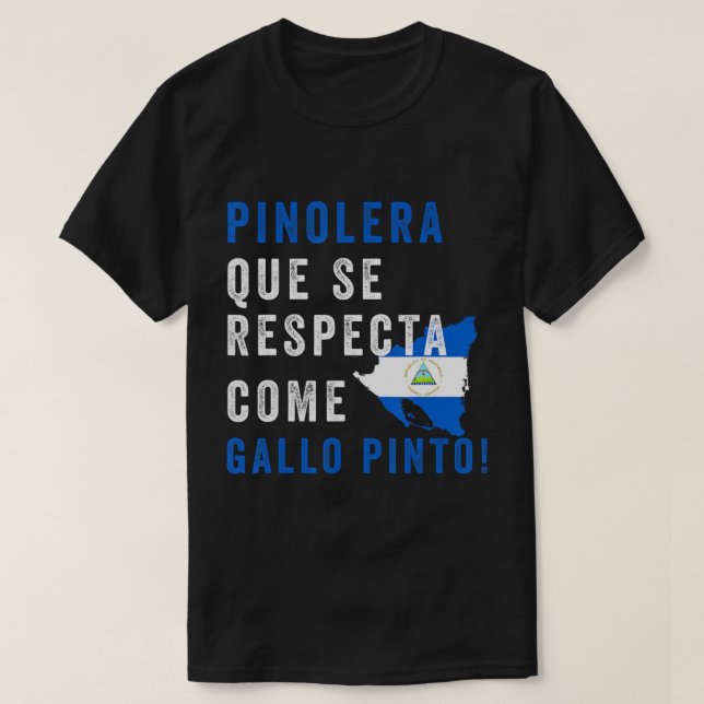 Nicarágua Flag Camiseta Nicarágua Mujer Pinolera (Frente do Design)