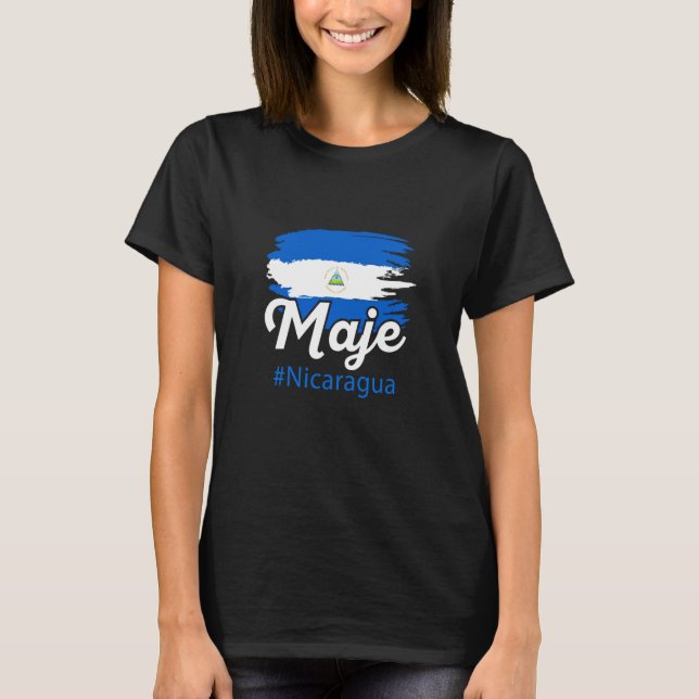 Nicaragua Flag Camiseta Nicaraguan Maje Nicoya Sla (Frente)