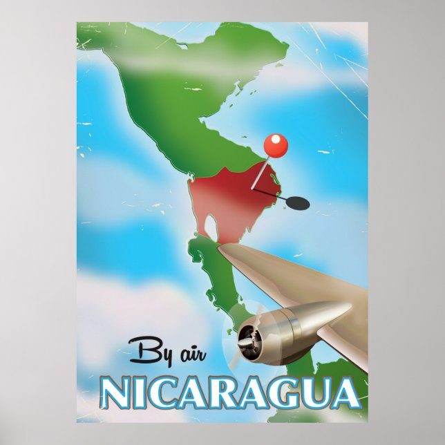 Nicarágua por poster de férias no ar (Frente)
