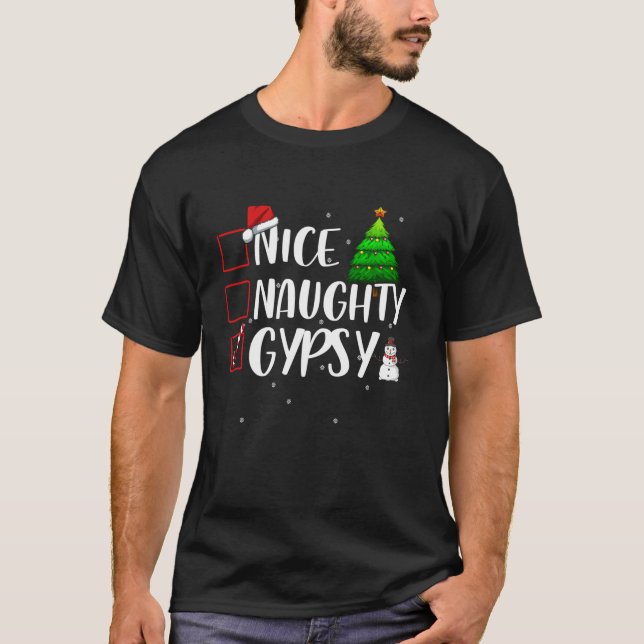 Nice Naughty Gypsy Roma Christmas Matching Top  (Frente)