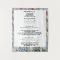 Nicene Creed Tapeçaria Decor de Oração Cristã