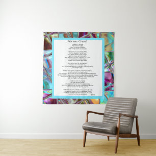 Nicene Creed Tapeçaria Prayer Wall Decor