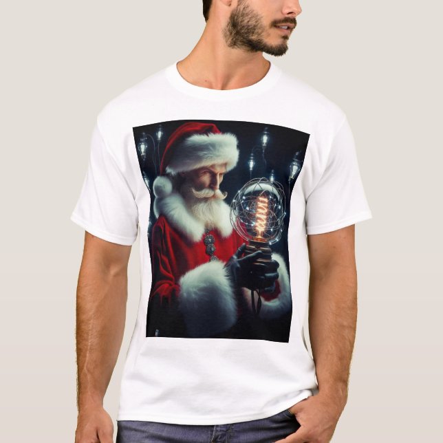 Nicola Tesla natal Camiseta (Frente)