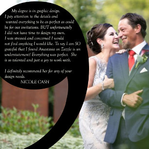 Nicole Cash Testemunial Weding Convite