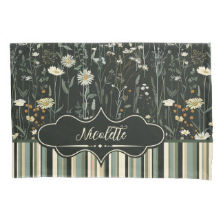 Nicolette Dark Daisy Floral Striped