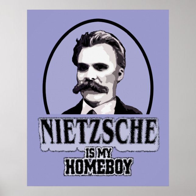 Nietzsche É O Meu Poster Ficar em casa (Frente)