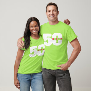 NIFTY 50 Esporte Inspirou T-Shirts DE ANIVERSÁRIO