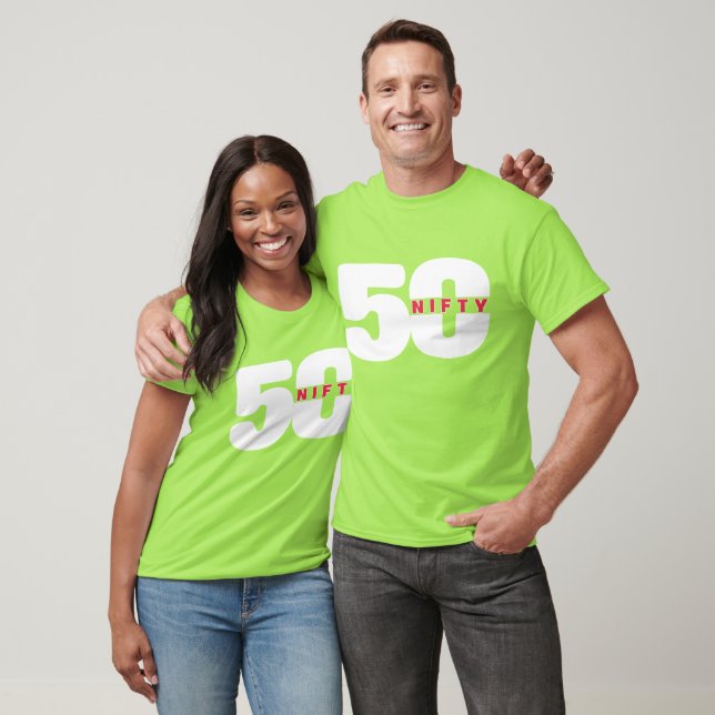 NIFTY 50 Esporte Inspirou T-Shirts DE ANIVERSÁRIO (Unissex)