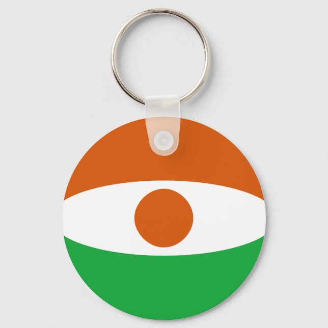 Niger Fisheye Flag Chaveiro (Frente)