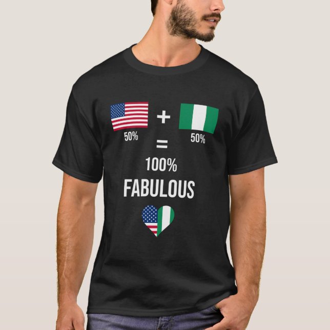Nigéria Usa Camisa Flagres Fabulosos Metade Do Hal (Frente)