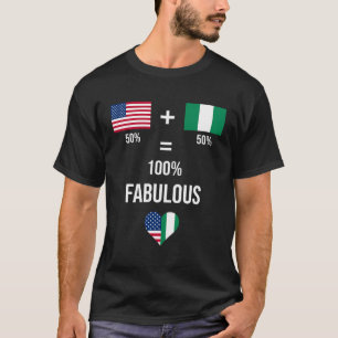 Nigéria Usa Camisa Flagres Fabulosos Metade Do Hal