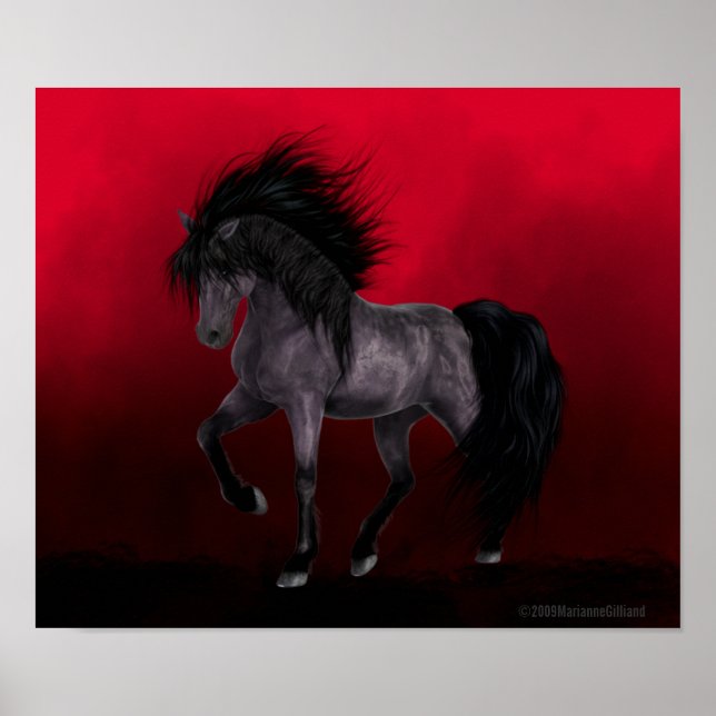 Night Mare Está Esperando Poster de Arte Gótica (Frente)