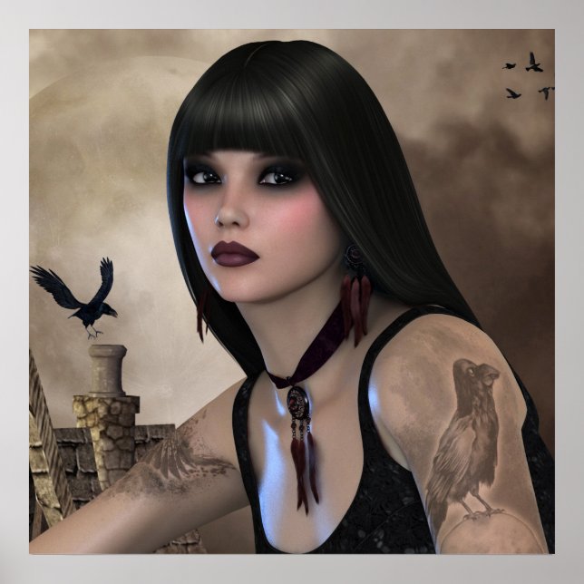 Night Raven poster (Frente)