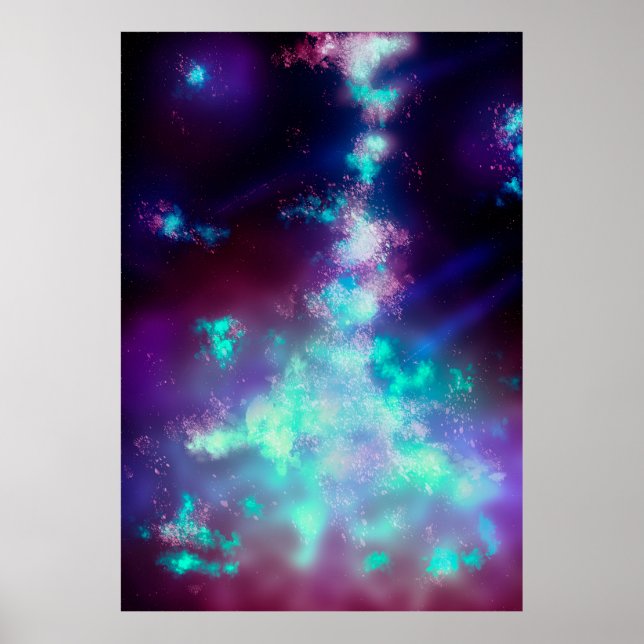 Night Sky Neon Lights Poster (Frente)