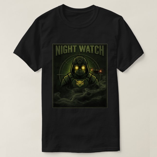 Night Watch Tactical T-Shirt (Frente do Design)