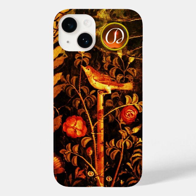 NIGHTINGALE COM MONOGRAMA ROSA, Amarelo Vermelho N (Verso)