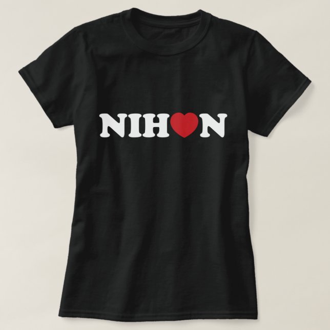 Nihon Love Heart T-Shirt (Frente do Design)