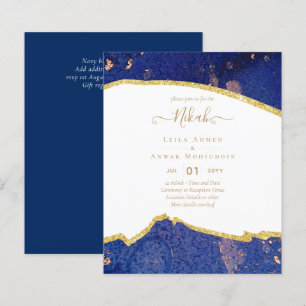 NIKAH - Agate Dourado ORÇAMENTO Convites para Cas
