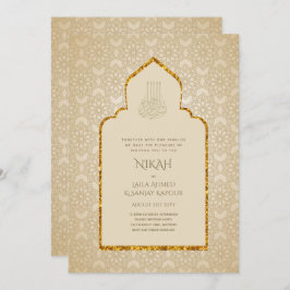 NIKAH - Convite Dourado para Casamento da Mesquita