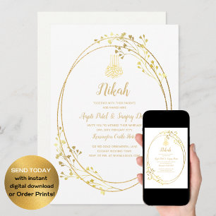 Nikah - Convites de casamento do Motif Islâmico Do