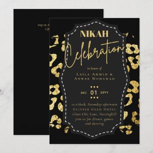 NIKAH - Convites de casamento ORÇAMENTAIS Dourado