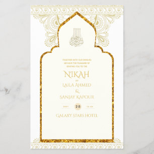 NIKAH - Folheto Dourado da Mesquita Islâmica Orna