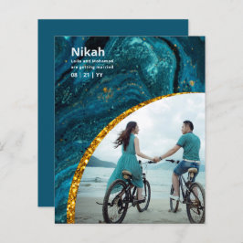 NIKAH - FOTO Dourada do Teal da Agata do Casamento