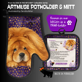 NIKO -CHOW DOG Oven Mitt & Pot Holder