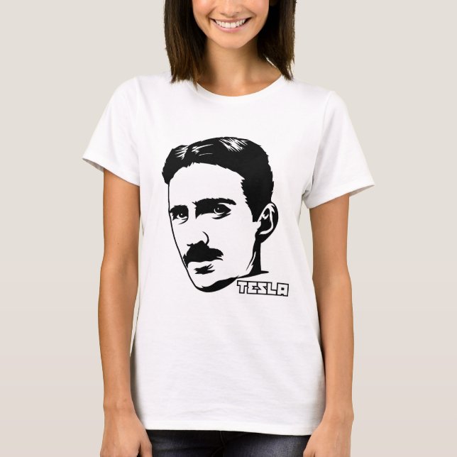 Nikola Tesla Portrait T-Shirt (Frente)