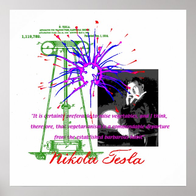 Nikola Tesla poster (Frente)