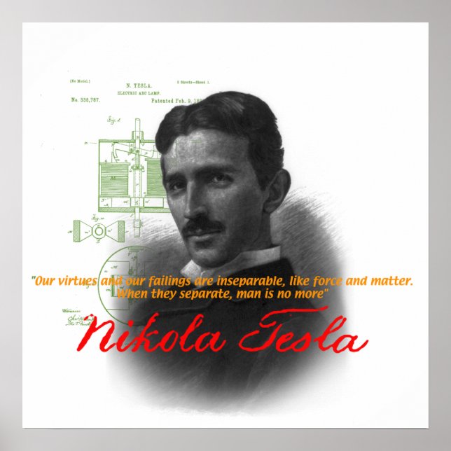 Nikola Tesla poster (Frente)