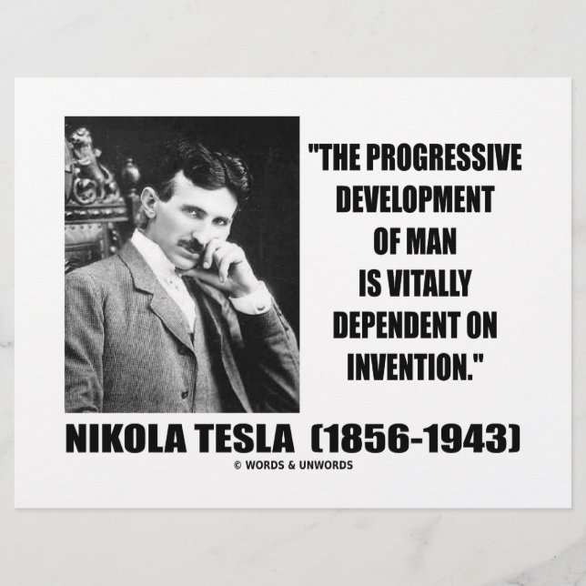 Nikola Tesla Progressive Development Of Man Cote (Frente)
