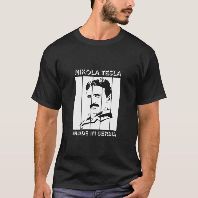 Nikola Tesla Retro Style T-Shirt (Frente)