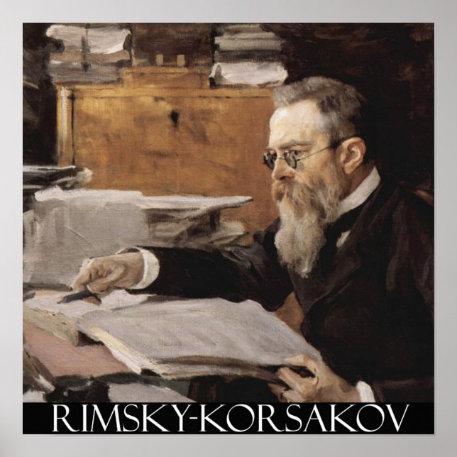 Nikolai Rimsky-Korsakov Poster personalizável (Frente)