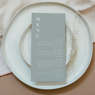 NINA Menu Minimalista Moderno do Sage Green Boho