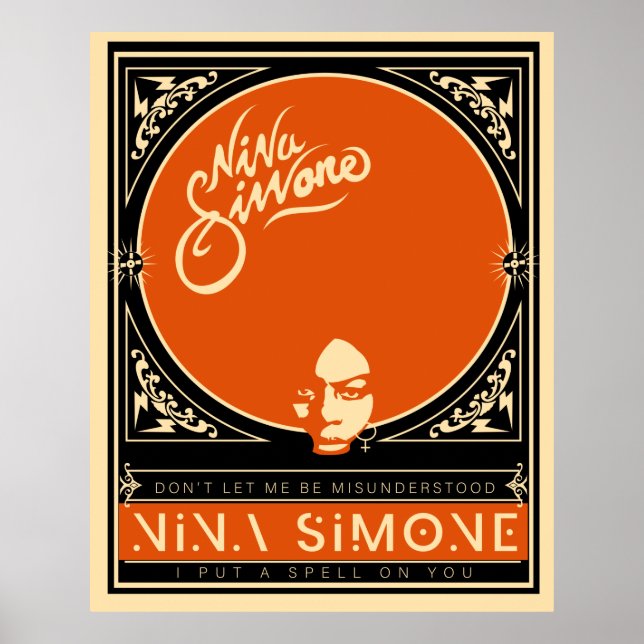 Nina Simone Orange Poster (Frente)