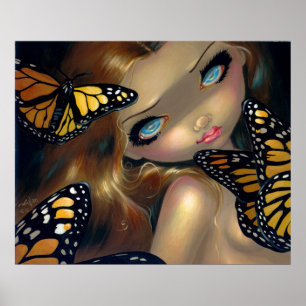 Ninfa com fada da borboleta do IMPRESSÃO da ARTE