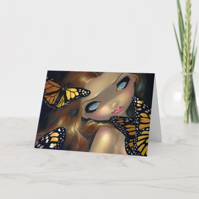 "Ninfa com o cartão dos monarca" (Frente)