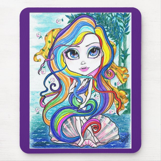 Ninfa Gaga na meia arte Mousepad da fantasia de (Frente)