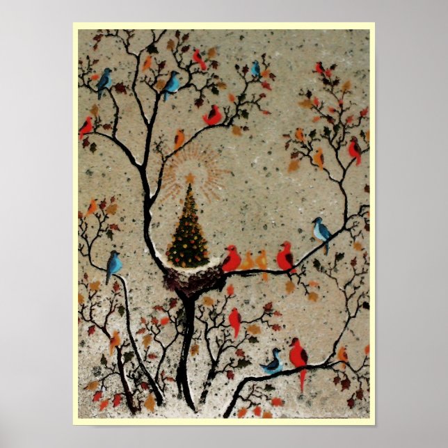 Ninho da Árvore Natal ~ Impressão Poster (Frente)
