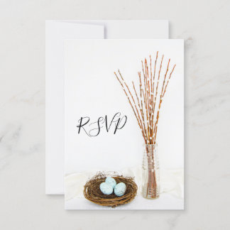 Ninho De Pássaro Russo, Ovos, RSVP De Casamento Se