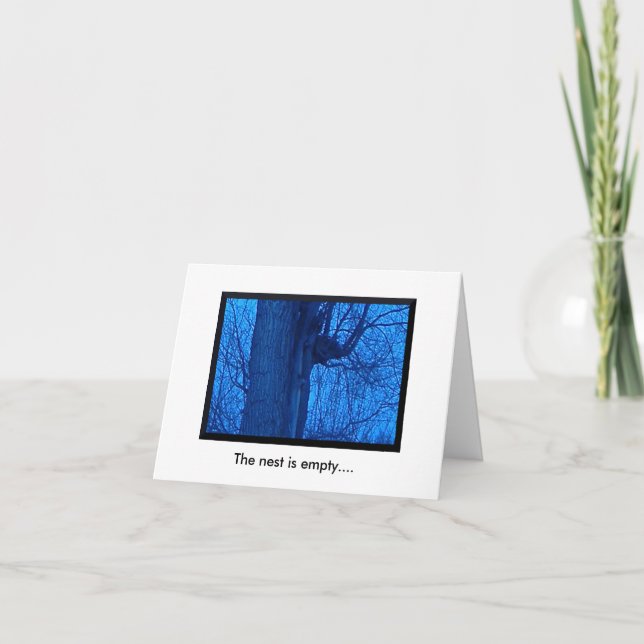 Ninho vazio/aqui para você cartão de nota (Frente)