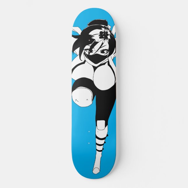 Ninja Anime Girl Skateboard (Frente)