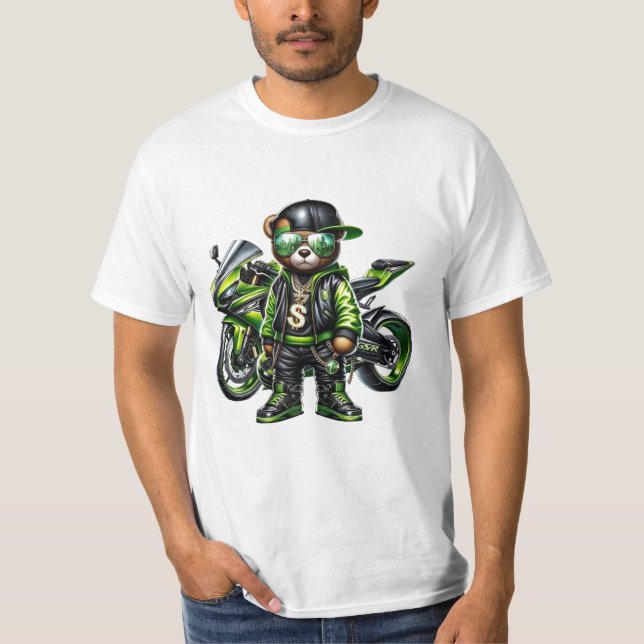 ninja bike bear T-Shirt (Frente)