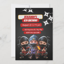 Ninja Birthday Bash:Diversão e Convite de festas f
