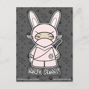 Ninja Bunny! Cartão Postal
